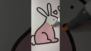 Asmr bunny rabbit coloring in 🐰 #asmr #art #coloring #satisfying #relaxing #bunny #process