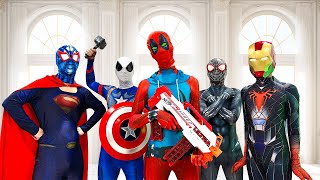 What If All SuperHero in 1 HOUSE ? || Hey, Spider-Man...Take Your Doll and Get New Skills (Funny)