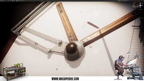 Blueprint drawing with Stencil and Ruler tools