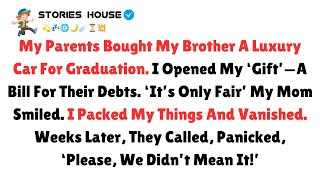 Information My parents bought my brother a luxury car for graduation. I packed my things and vanished. Guide