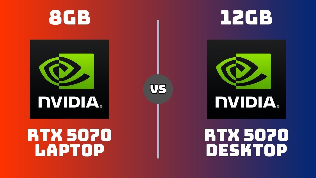 RTX 5070 Laptop vs RTX 5070 Desktop – Gaming & Productivity (1080p, 2K ...