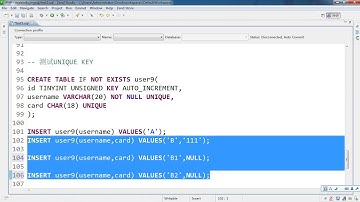 Mysql基础16 测试唯一性约束 8 16