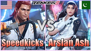 Tekken 8  ▰  Speedkicks (Howarang) Vs Arslan Ash (Jun kazama) ▰ Player Matches!