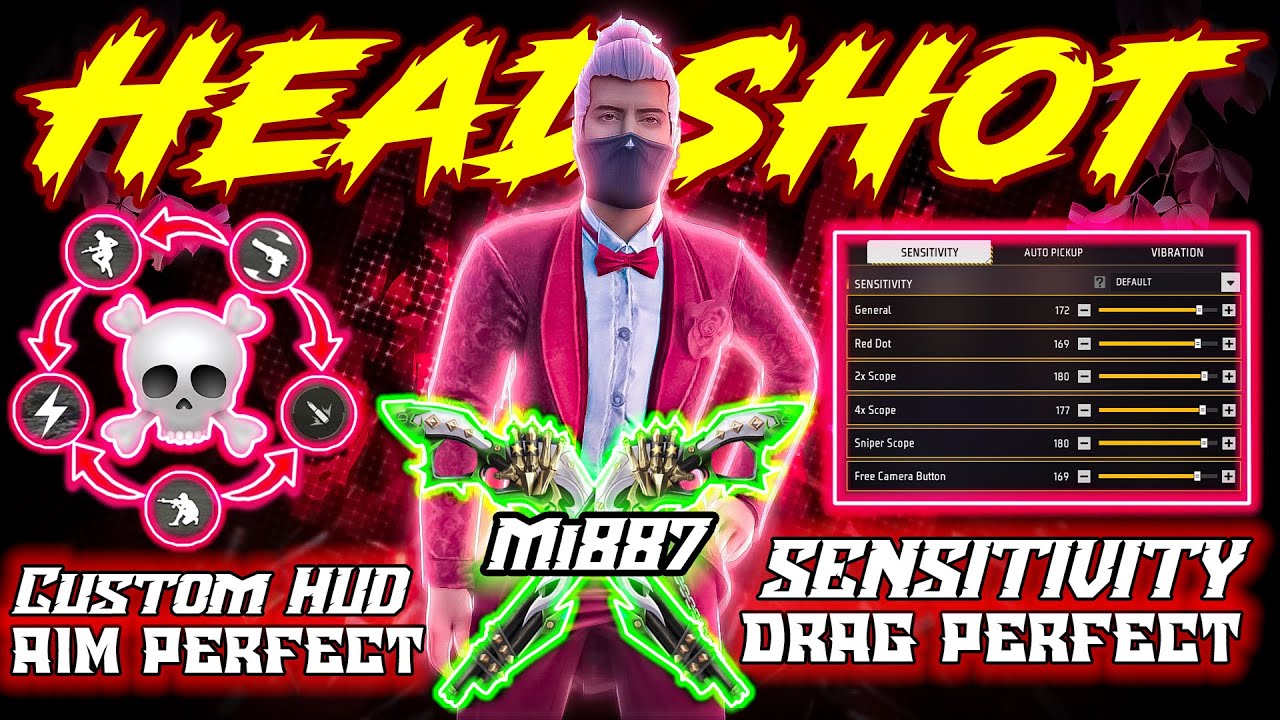 FREE FIRE M1887 Headshot Mastery: Ideal Sensitivity Settings for Pro Players | One Tap Guide!
