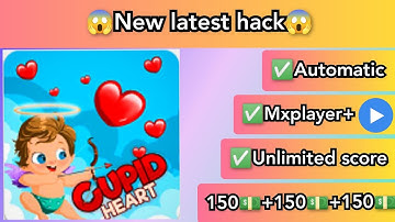 Mx player😱😱//cupid heart new latest hack trick ❤️😱// unilmited score hack trick😱😱//