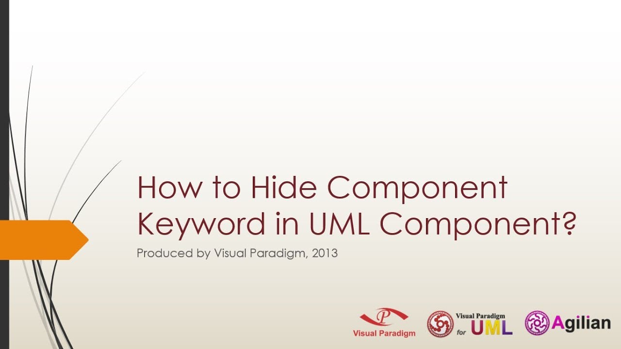 How to Hide the Component Keyword in UML Component Shape - YouTube