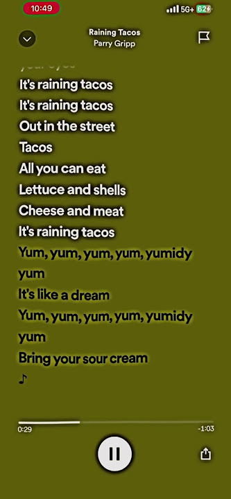 It’s raining tacos sped up🌮🌮🌮🌮🌮