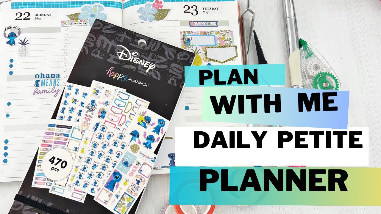 PLAN WITH ME IN THE ERIN CONDREN DAILY PETITE PLANNER | DISNEY HAPPY ...