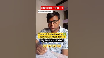 13-14 Sep📅 Testbook Morning Practice Mock Test-1 CGL#shorts #shortsfeed #ssccgl #sscchsl #motivation