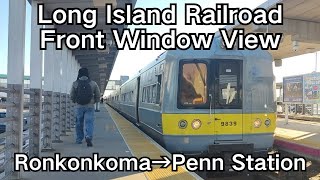 ⁴ᴷ LIRR M3 Front Window View: Ronkonkoma to Penn Station