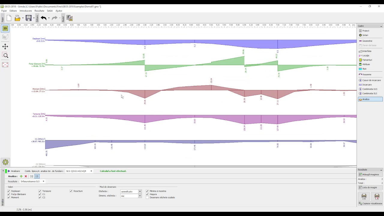 Calcul fundatie continua