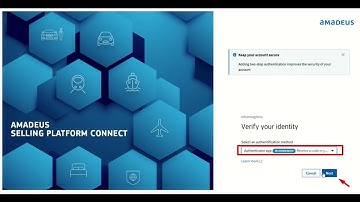 MFA Setup for access to Amadeus Selling Platform Connect - English