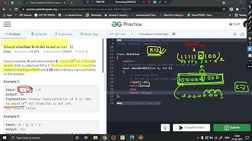 Bit Manipulation : Check whether K-th bit is set or not || Microsoft