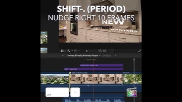 Final Cut Pro Shortcut | Shift-. (Period) | Nudge Right 10 Frames