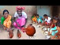 Country Chicken Gravy Prepared by Tribe Grandma for her family | Village Cooking Review Channel