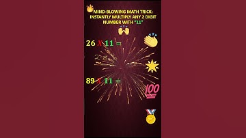 💯 The Incredible Multiplication by 11 Trick!😃  #infinitypimath