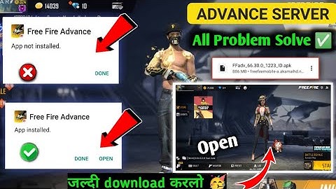 Free Fire Advance Server App Not Installed Problem Solve / Advance Server Not Installed Problem fix