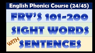 Sight Words 101-200 | English Phonics Course | Lesson 24/45 by My English Tutor 3,030 views 3 years ago 15 minutes