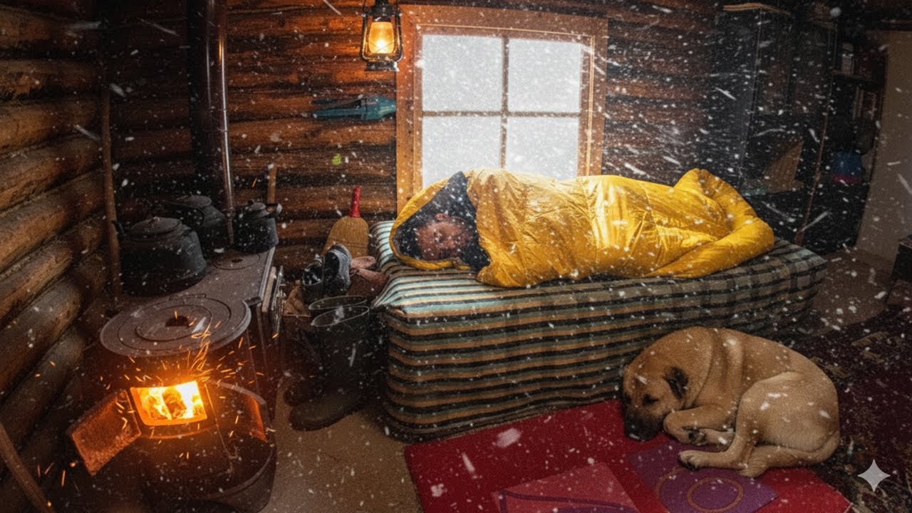 Alone in a Deadly -45°C Blizzard | Wolves, Off-Grid Cabin Survival ...