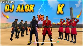 Dj Alok Vs ' K ' Factory Challange | 4 vs 4 who Will Win ? | Dj Alok And K - Garena Free Fire