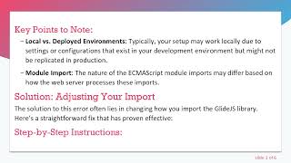 Fixing the default export Error with GlideJS in SvelteKit Deployments