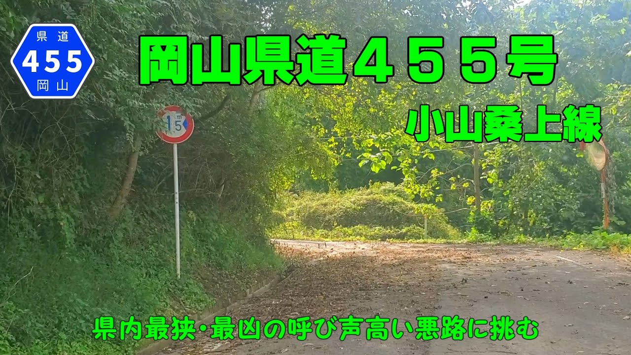 【険道】岡山県道455号 小山桑上線【車載動画】 YouTube