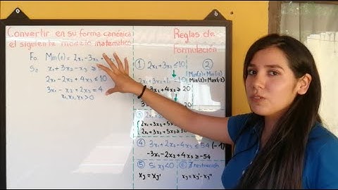 Programación Lineal - Transformación Canónica y Estándar