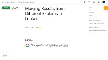 Qwiklabs | Merging Results from Different Explores in Looker [GSP856]