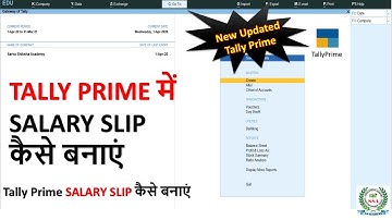 How to create Salary Slip in Tally Prime || How to create Salary Slip in Tally Prime