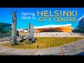 Spring Walk in Helsinki City Centre, April 2021, Finland [4K]