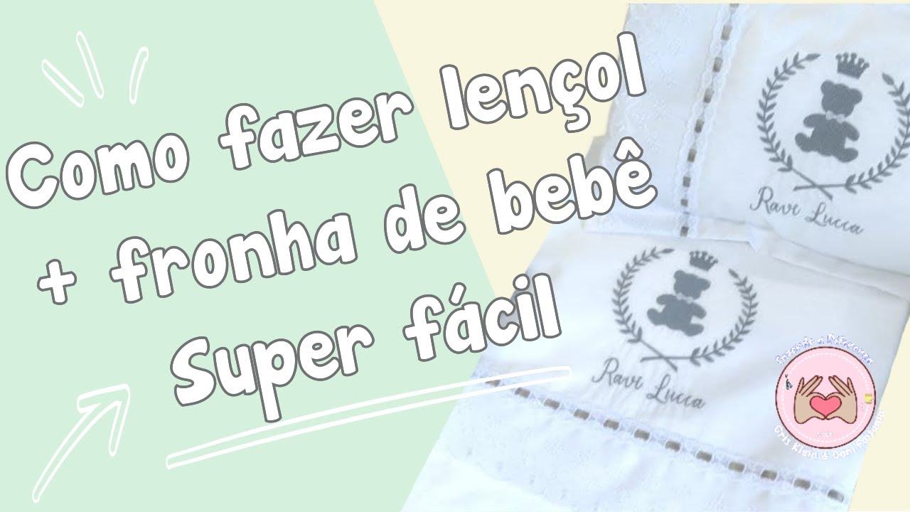 ✔️COMO FAZER LENÇOL DE BERÇO E FRONHA PARA BEBÊ SUPER FÁCIL E RÁPIDO✔️