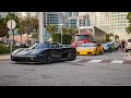 SAVAGE GARAGE BEST SUPERCARS And HYPERCARS Arriving To CAR SHOW Exotics On Las Olas Part 1