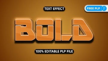100% Editable ! Bold Text Effect in PixelLab | Free PLP File