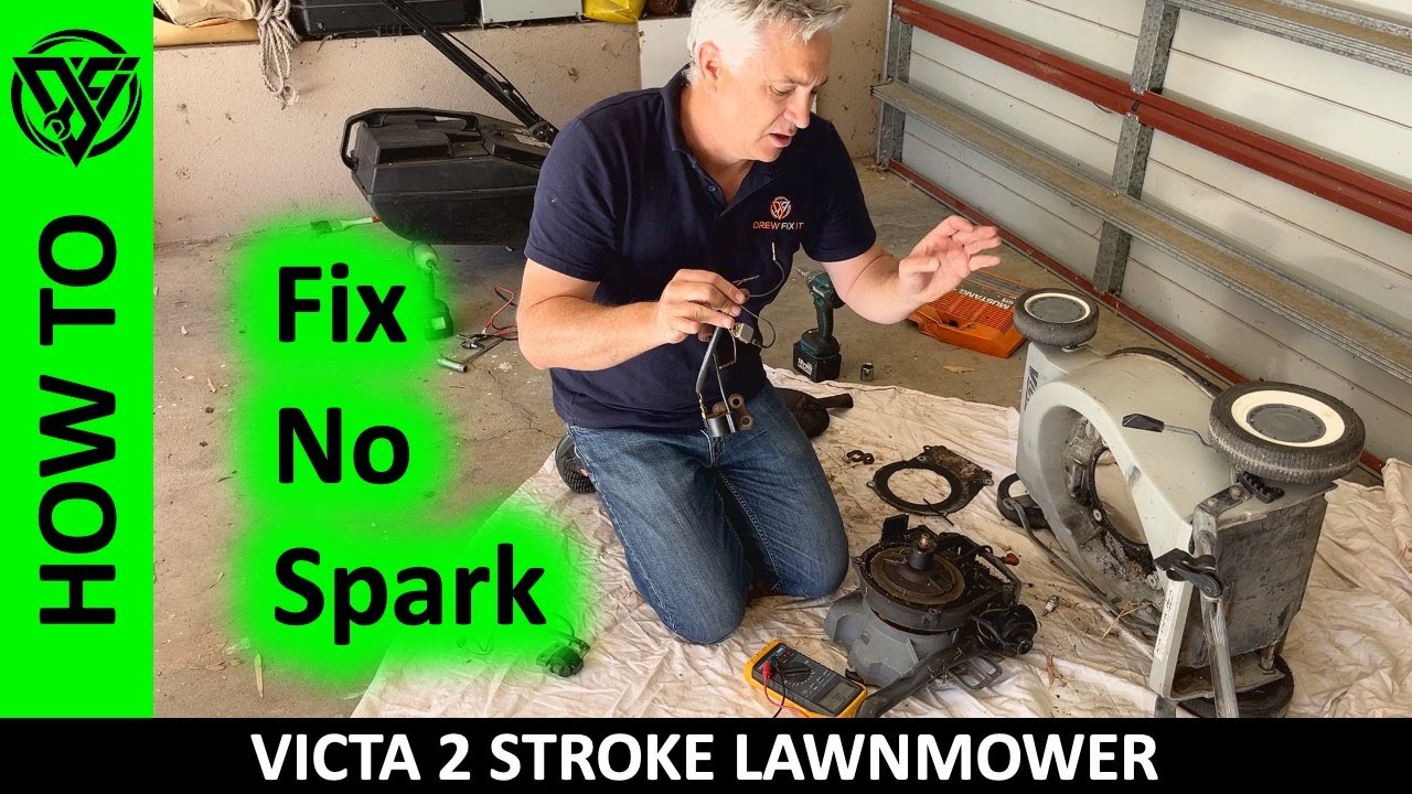 How to Fix VICTA 2 Stroke Lawn Mower With No Spark - Powertorque