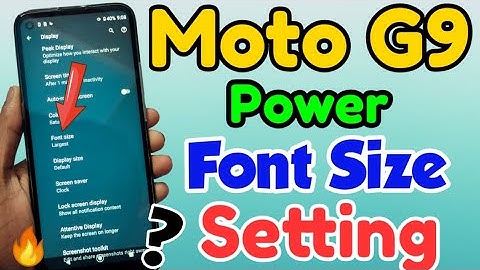 Moto G9 Power mein Font Size Setting kaise kare | how to change font size in Moto G9 Power | font