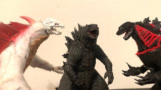 Godzilla vs shin Godzilla vs mega Godzilla [part 1/2]stop motion