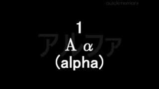 【QM】ギリシャ文字（アルファ－α）