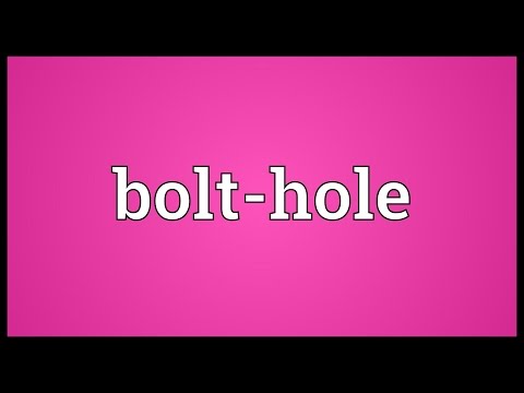 Bolt-hole Meaning