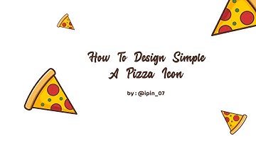 How To Design Simple Piece of Pizza Icon with CorelDraw X8 [real speed]