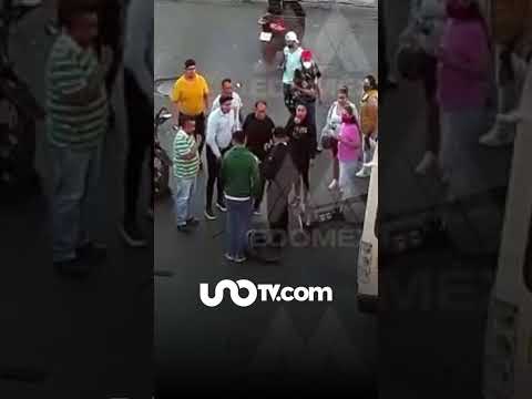 Adulto mayor arrolla a motociclista y se lleva puesto de comida en Nezahualcóyotl