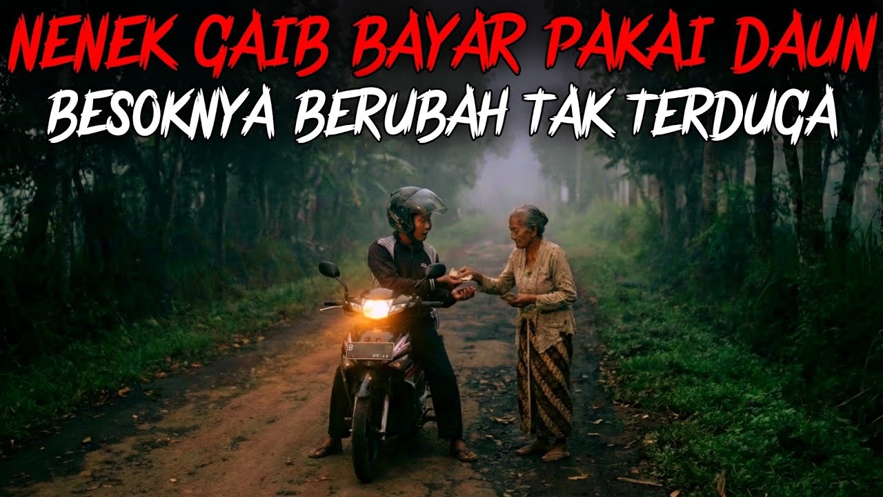 KISAH NYATA‼️TUKANG OJEK DIBAYAR DAUN OLEH NENEK GAIB, BESOKNYA BERUBAH TAK TAK MASUK AKAL