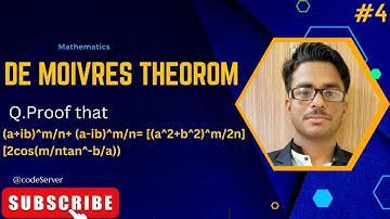 4 DE MOIVRES THEOREM Question ll COMPLEX NUMBER