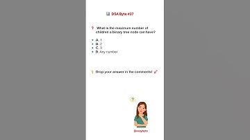 #DSA Byte#37📚 Binary Tree Nodes – Maximum Children Explained! #dsa #interview #codeprep #tree