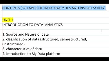 Data Analytics and Visualization | AKTU Syllabus