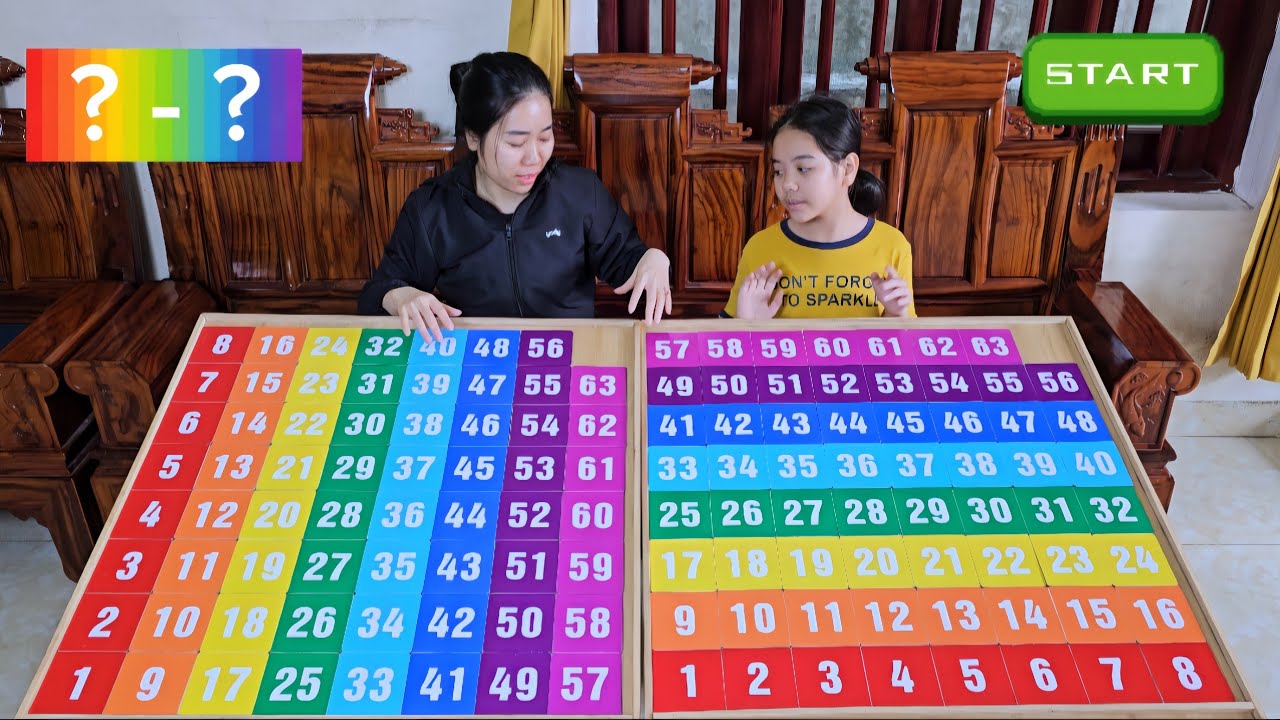 🧠🧠🧠 Numpuz 8x8 Number and Color Puzzle , a vertical family puzzle game💥 level 03