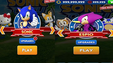 Sonic Dash Android Gameplay Walkthrough - Sonic Vs Espio, Android ios game