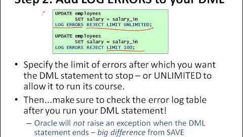 ERROR MGMT IN PLSQL 8