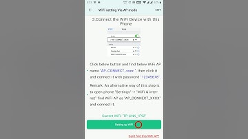 Video for WiFi setting via AP mode
