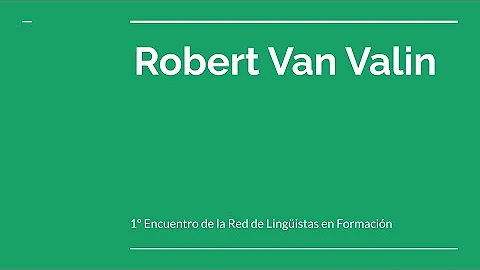 Robert Van Valin para RELIF