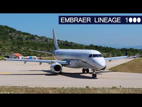 RARE! - Embraer Lineage 1000 Takeoff from Brač Airport BWK/LDSB!